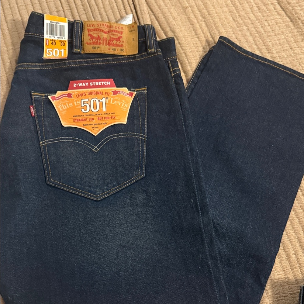 Levi's Men's 501 Straight Jeans - Dark Blue